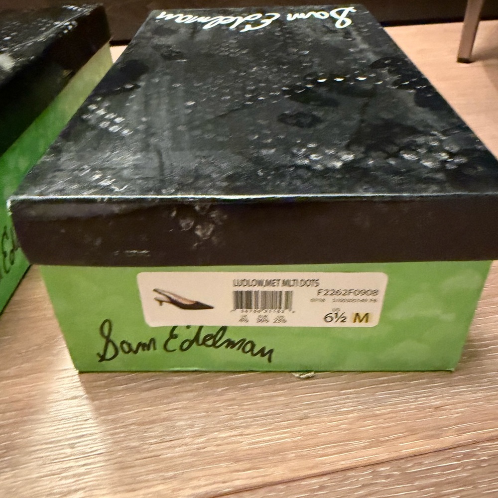 Sam Edelman Glittery Black Slingback Flats - Picture 4 of 4